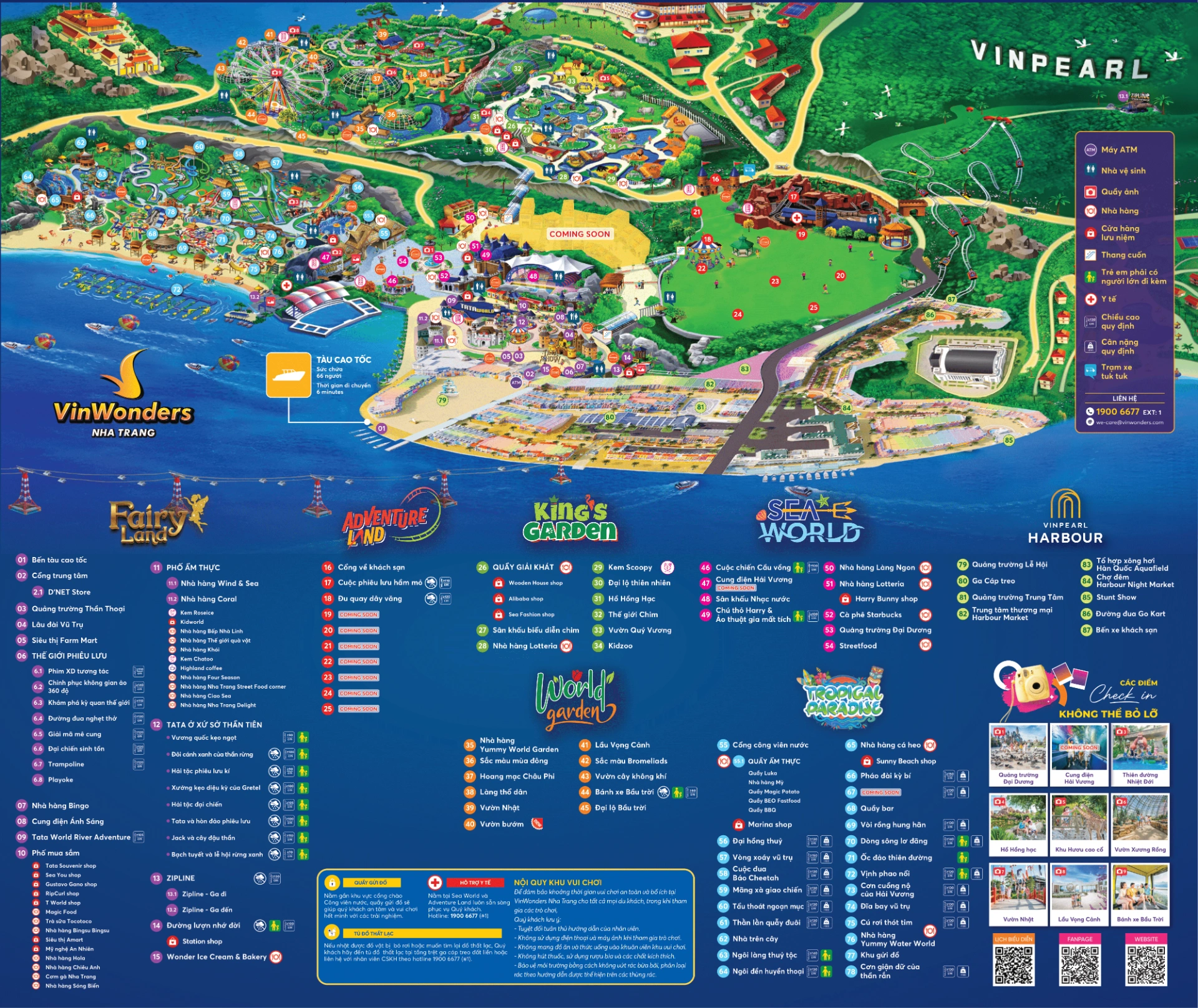 Bản đồ khu vui chơi VinWonders Nha Trang mới nhất 2026 Bản đồ khu vui chơi VinWonders Nha Trang mới nhất 2026
