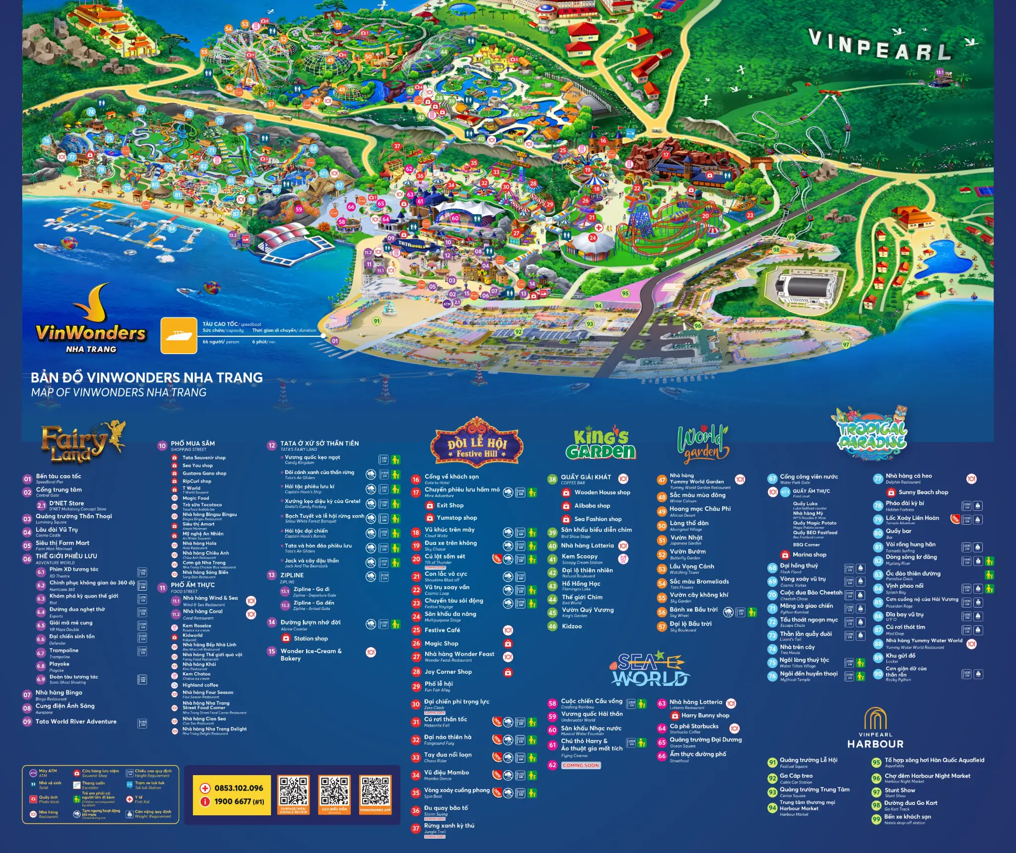Bản Đồ VinWonders Nha Trang 2026: Sơ Đồ Chi Tiết 6 Phân Khu