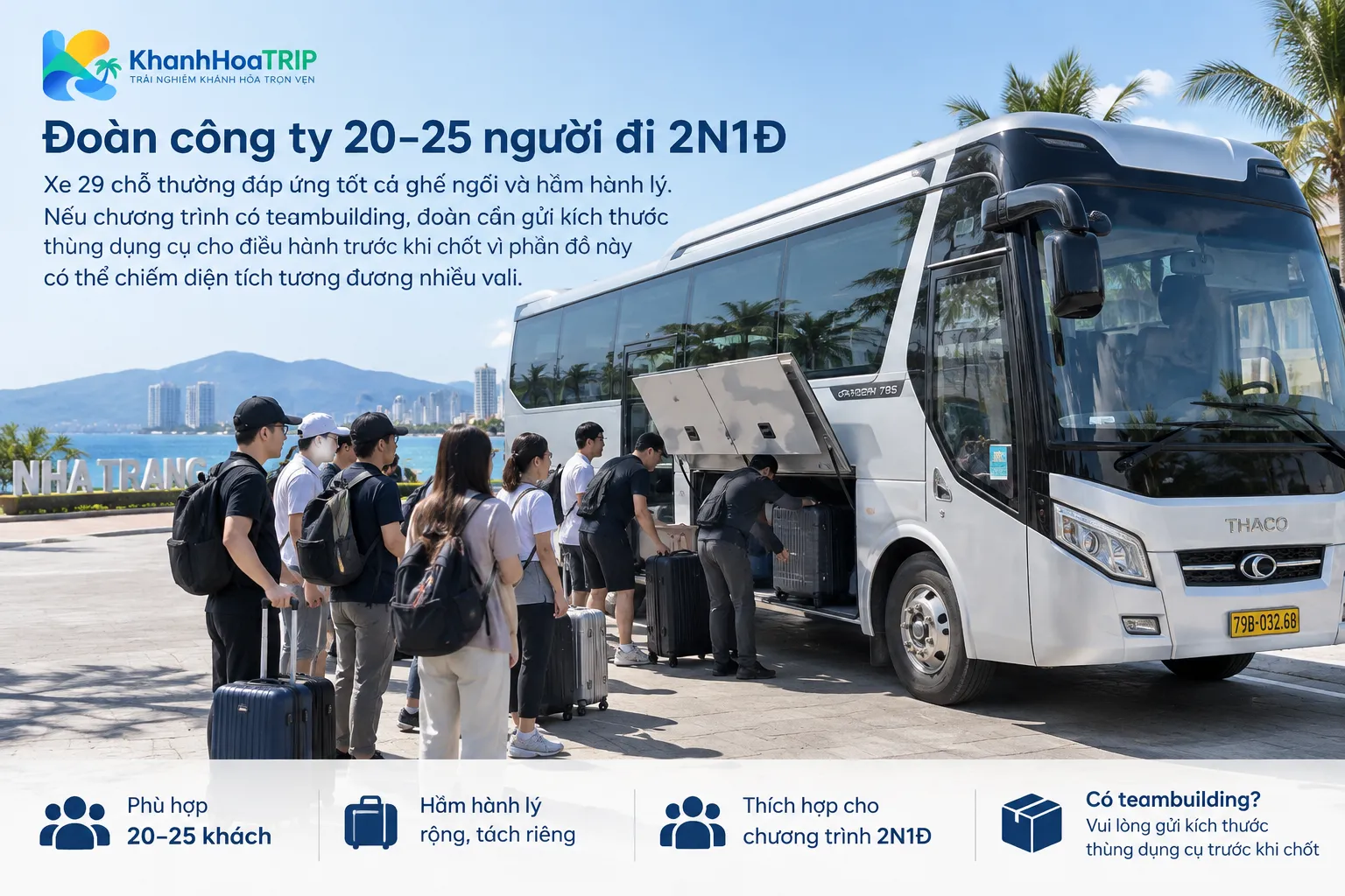Thuê xe du lịch Nha Trang 2 ngày 1 đêm cho đoàn từ 20-25 khách Thuê xe du lịch Nha Trang 2 ngày 1 đêm cho đoàn từ 20-25 khách